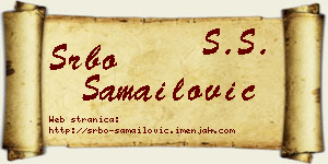 Srbo Samailović vizit kartica